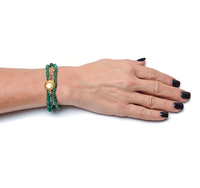 Nava Zahavi 18K Yellow Gold Emerald Bracelet