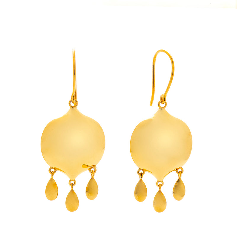 Nava Zahavi Yellow Gold Bell Earrings